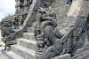 Indonesia. Yogyarkarta Pramantan Temple. Stair corner statues