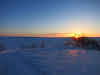 Coucher de soleil Arctique sur lac Jimmy