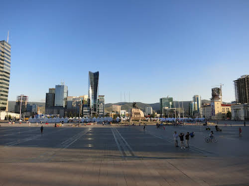 Mongolia. Ulaanbaatar. Genghis Khan Sukhbaatar Square