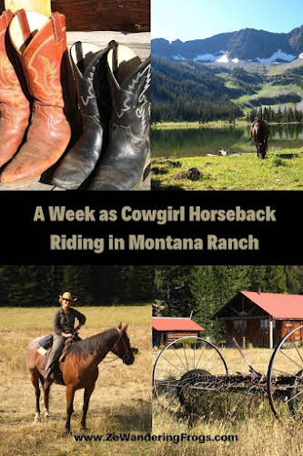 A Week as a Cowgirl Horseback Riding in Montana Ranch // Collage