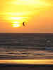 Kitesurfing sunset session
