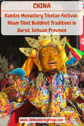 China Sichuan Kham Tibet Garze Ganzi Kandze Monastery Buddhist Festival // Cham Lama Mask Dance