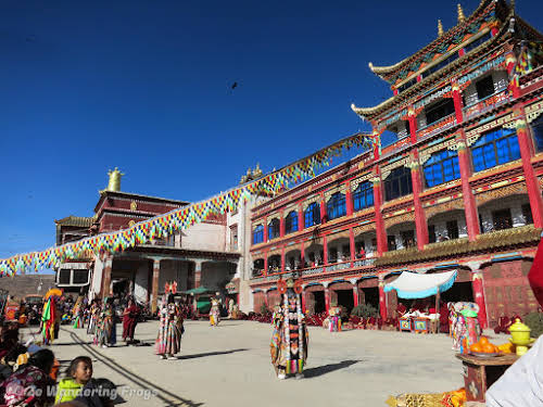 China Sichuan Kham Tibet Garze Ganzi Kandze Monastery Buddhist Festival // Garze Monastery during the Tibetan Festival