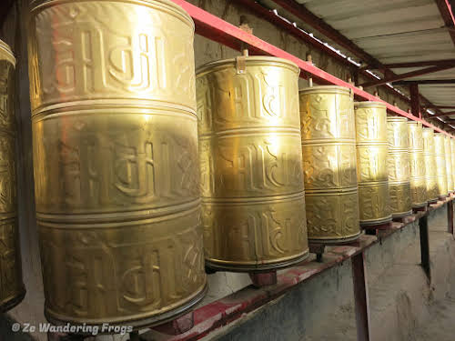 China Sichuan Kham Tibet Garze Ganzi Kandze Monastery Buddhist Festival // Praying wheels