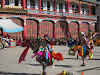 China Sichuan Kham Tibet Garze Ganzi Kandze Monastery Buddhist Festival // Tibetan Monks Performing Traditional Cham Lama Dance