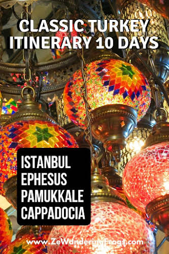 Classic Turkey Itinerary 10 Days: Istanbul, Ephesus, Pamukkale, and Cappadocia // Lanterns in Istanbul Bazaar