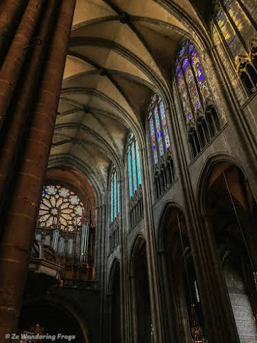 Clermont-Ferrand Cathedral: Dark, Gothic, and Imposing // High Nave and Pipe Organs