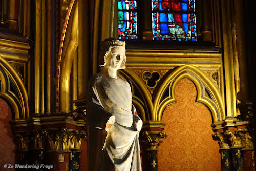 France Sainte Chapelle Paris Royal Church // Statue of Saint Louis