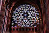 France Sainte Chapelle Paris Royal Church // West Corner Stained Glass Rose Window
