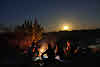 India. Rajasthan Thar Desert Camel Trek. Evening campfire.