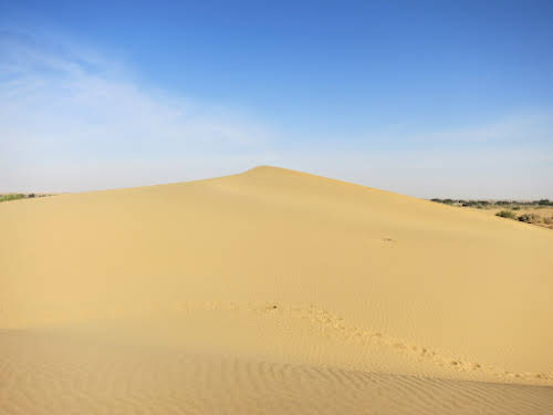 India. Rajasthan Thar Desert Camel Trek. Pukhar Dunes