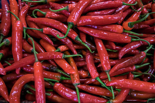 Indonesia. Bali Cooking Class. Hot pepper galore!