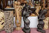 Crafts of Indonesia. Different types of wood