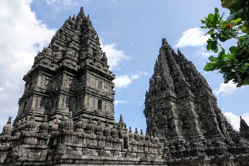Indonesia. Yogyarkarta Pramantan Temple. Two main temples