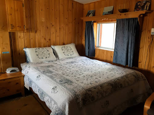 Inside our cabin at the Arctic Chalet