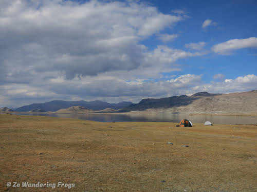Mongolia Altai Mountains Trekking Altai Tavan Bogd National Park // Camping by Khoton Lake