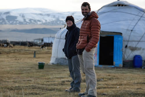 Pat and Bruno in Sagsai, Altai, Mongolia