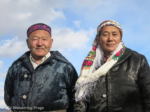 Mongolia. Golden Eagle Festival Olgii. Local Kazakh family