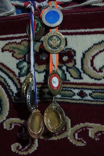 Medals won at horse racing and eagle hunting events