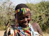 Hadzabe woman with colorful beads
