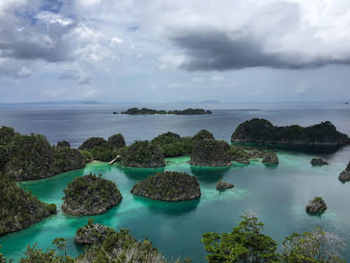 Retour au début. Dive Sites, île de Kri, Raja Ampat, Papouasie. Île Pianemo