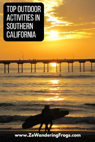 Top Outdoor Activities in Southern California // Huntington Pier Surfers at Sunset Los Angeles